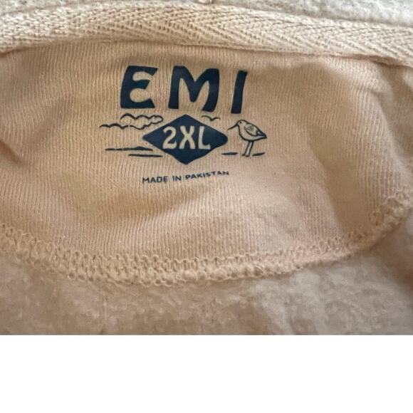 EMI Womens Pastel Pink Graphic‎ Cropped S.C. Hoodie Size 2XL-Trendy Casual Vibes - Picture 3 of 6